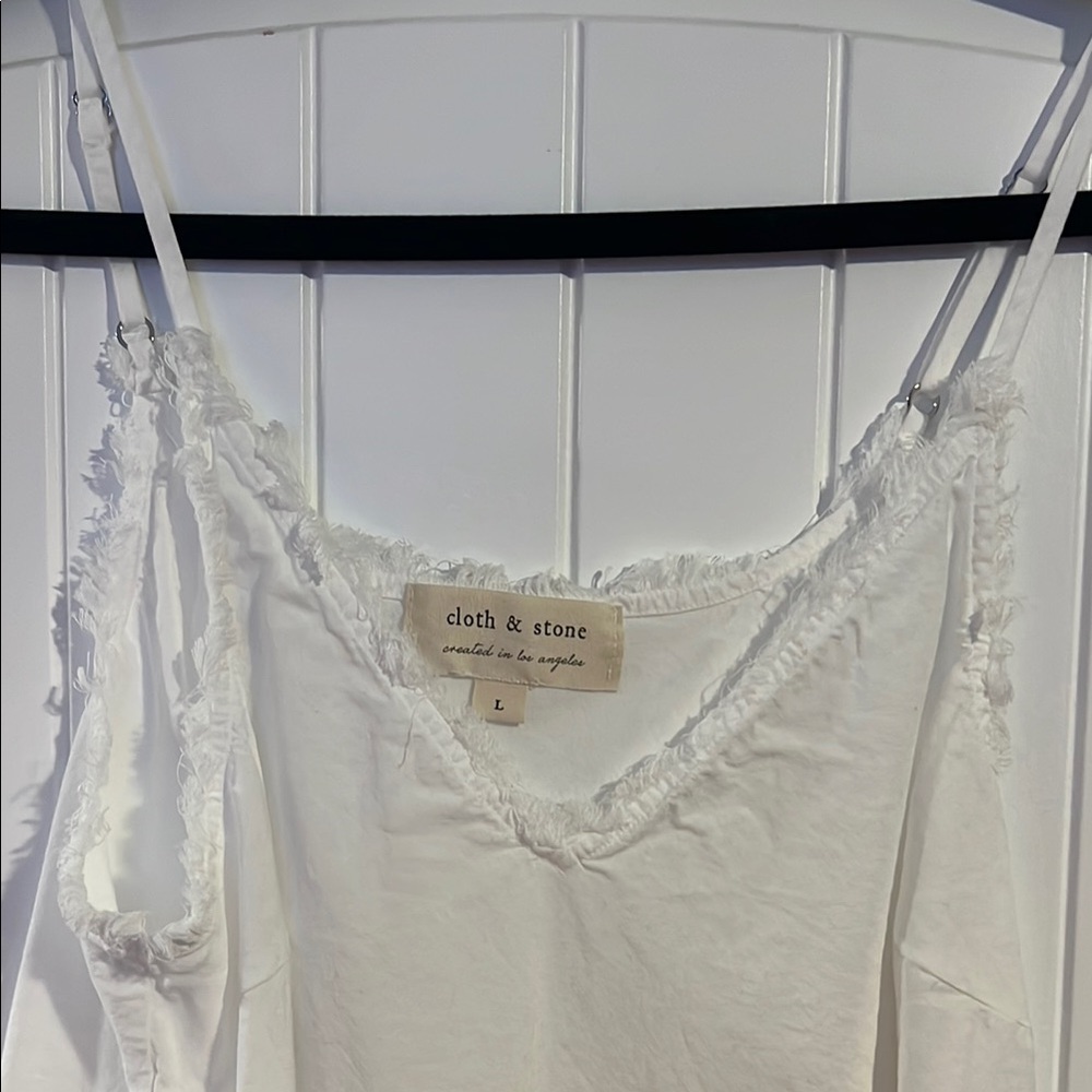Cloth & Stone Gray Ruffled Camisole Top - Picture 3 of 3